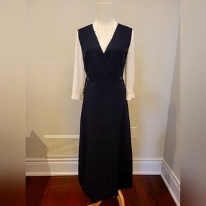 Vest style wrapped maxi dress